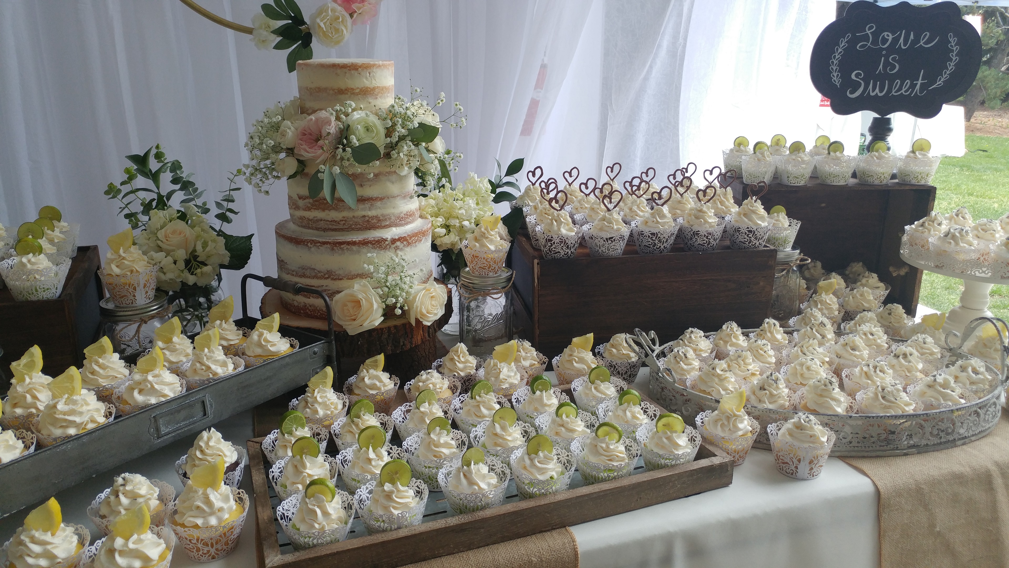 Wedding cake pedestal and dessert display
